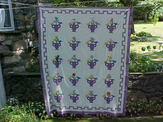 kansas city star quilt. Bouquet quilt top owned by